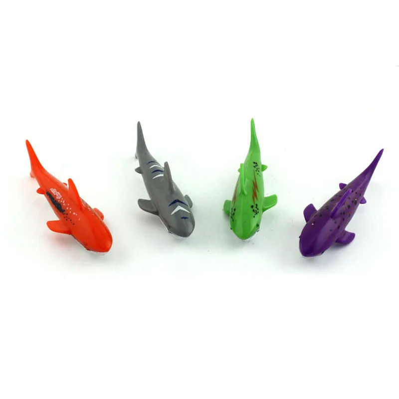 

4 PCS Children's Swimming Toy Shark Shape Dive Toy Water Game Toy Game Diving Toy Pool Glide Shark Throw Torpedo Toy