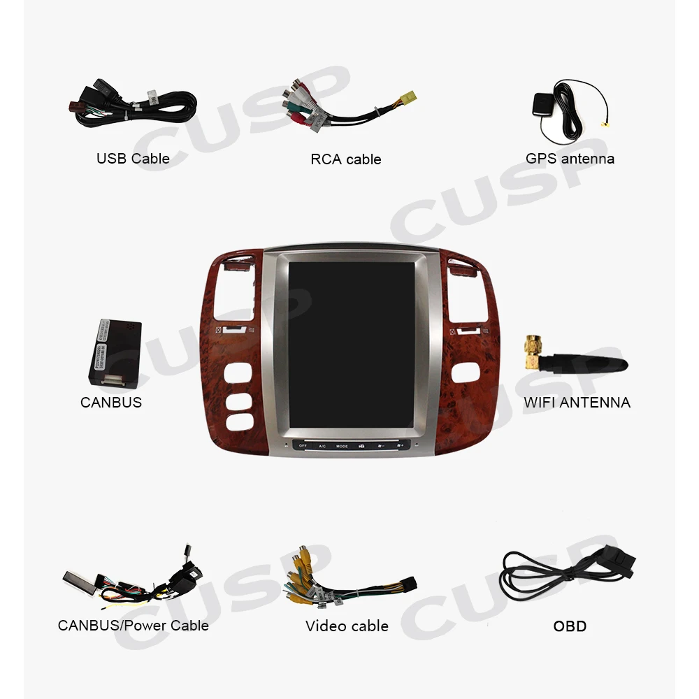 Автомобильный мультимедийный плеер CUSP Tesla Style мультимедийная система на Android 9 4 Гб