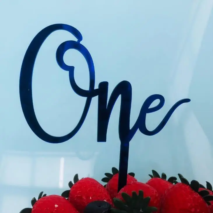 1 шт. каваи золотые акриловые бусины розовые буквы &quotодин&quot Торт Топперы детская