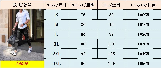 

Black Ripped Holes Jeans For Men Streetwear Skinny Slim Fit Mens Destroyed Jean Pencil Pants Distressed Stretch Denim Trousers