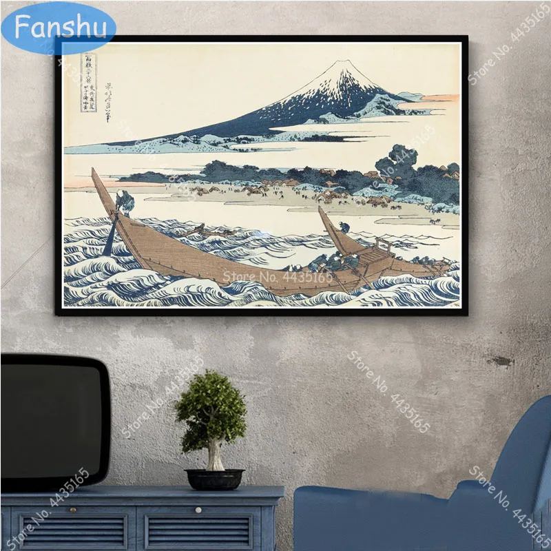 Картина на холсте с изображением канагавы | Дом и сад