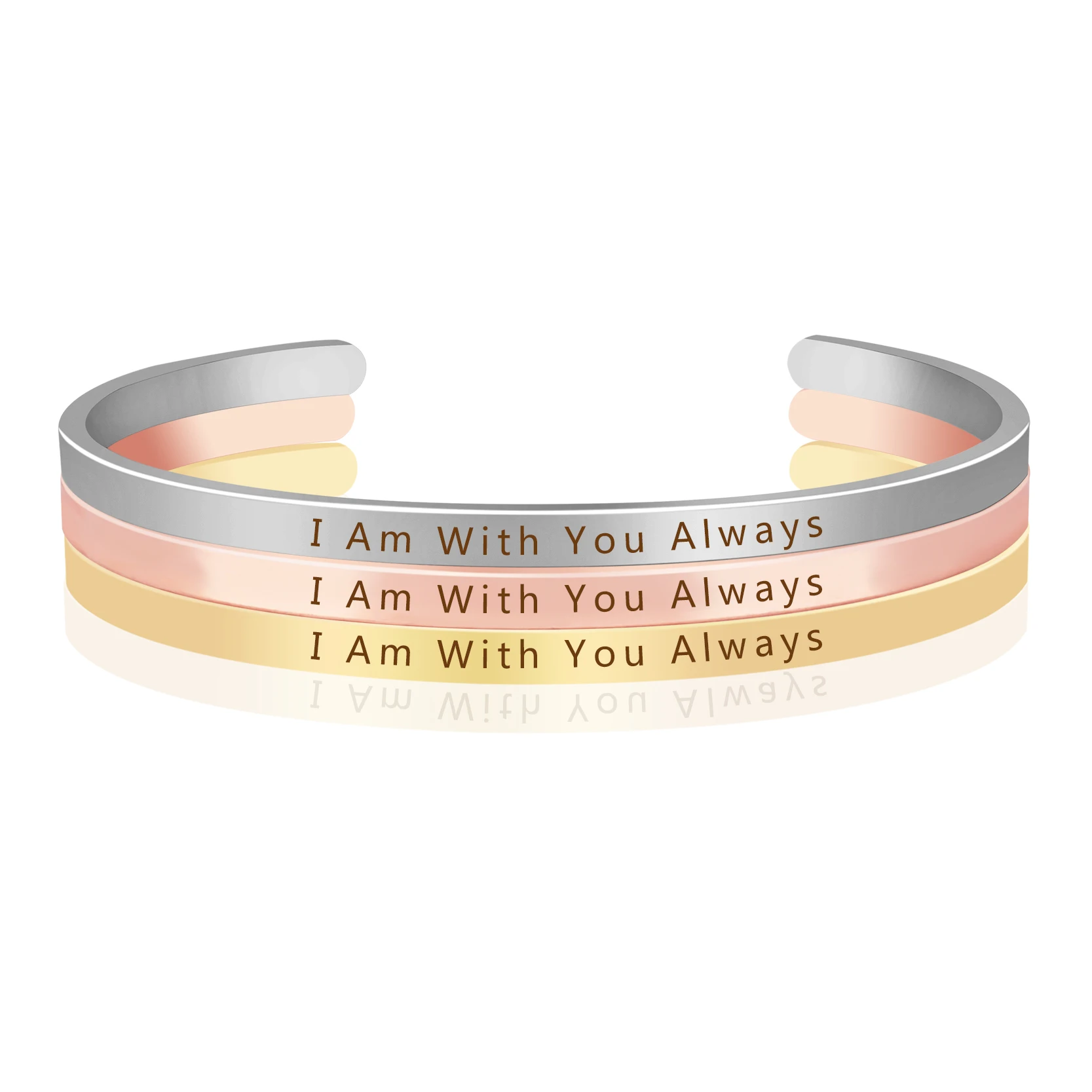 Я с вами всегда цитирую Выгравированная манжета браслет для