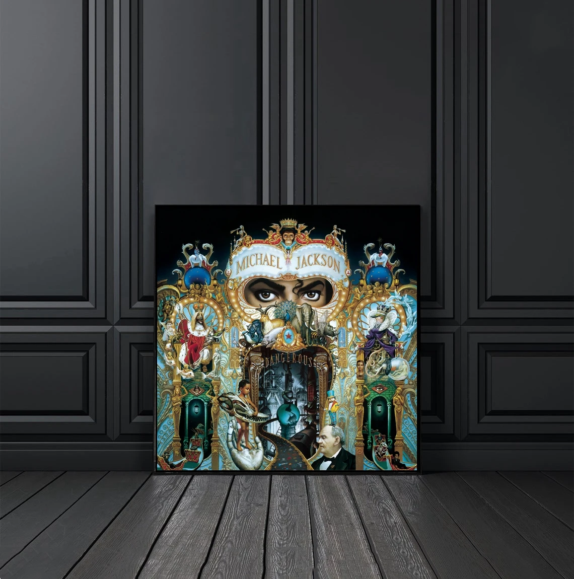 

Майкл Джексон-альбомный чехол с рисунком из опасной музыки, Холщовый постер для дома (без рамки)