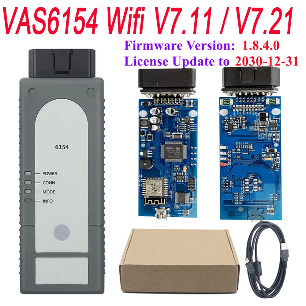 

A+++ Quality VAS6154 V7.11 /V7.21 WiFi VAS 6154 Full Chip VAG Diagnostic Scanner with Multi Languages