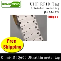 uhf rfid flexible metal tag omni id iq600 915m 868mhz impinj monzar6 p 100pcs free shipping printable synthetic passive rfid tag