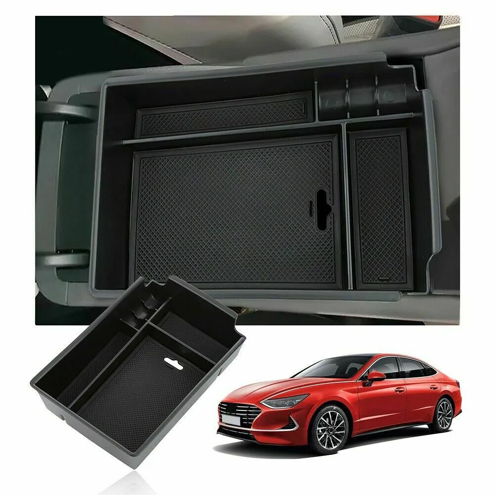 

Car Console Storage Organizer Tray Box Armrest Box For Hyundai Sonata 2021 Built-in Non-slip Mat Keep The Console Tidy