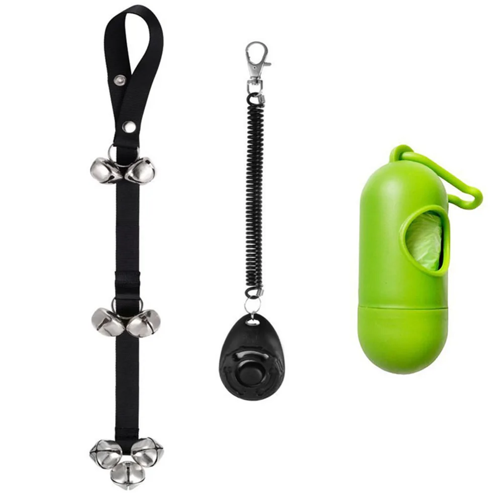 3pcs Waste Bag With Clicker Obedience Alarm Adjustable Portable Pet Training Set Home Accessories Aid Tool Puppy | Дом и сад