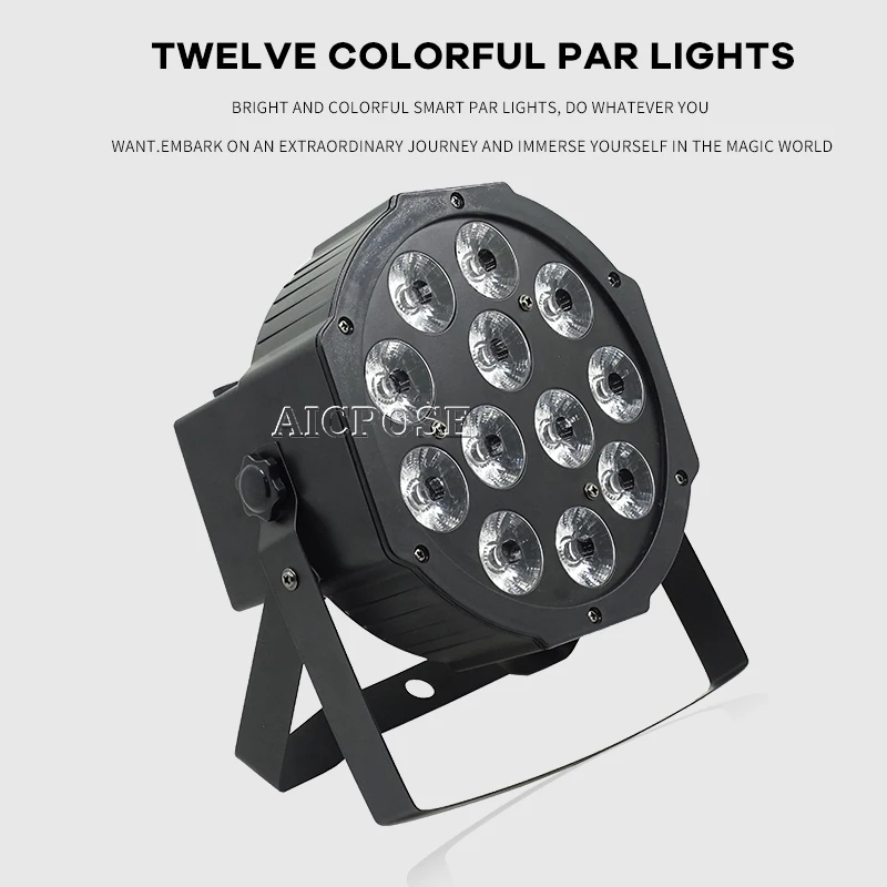 30 шт./лот 12x12 Вт Светодиодный светильник Par s RGBWA UV 6 в 1 плоский par led Can 64 настенный