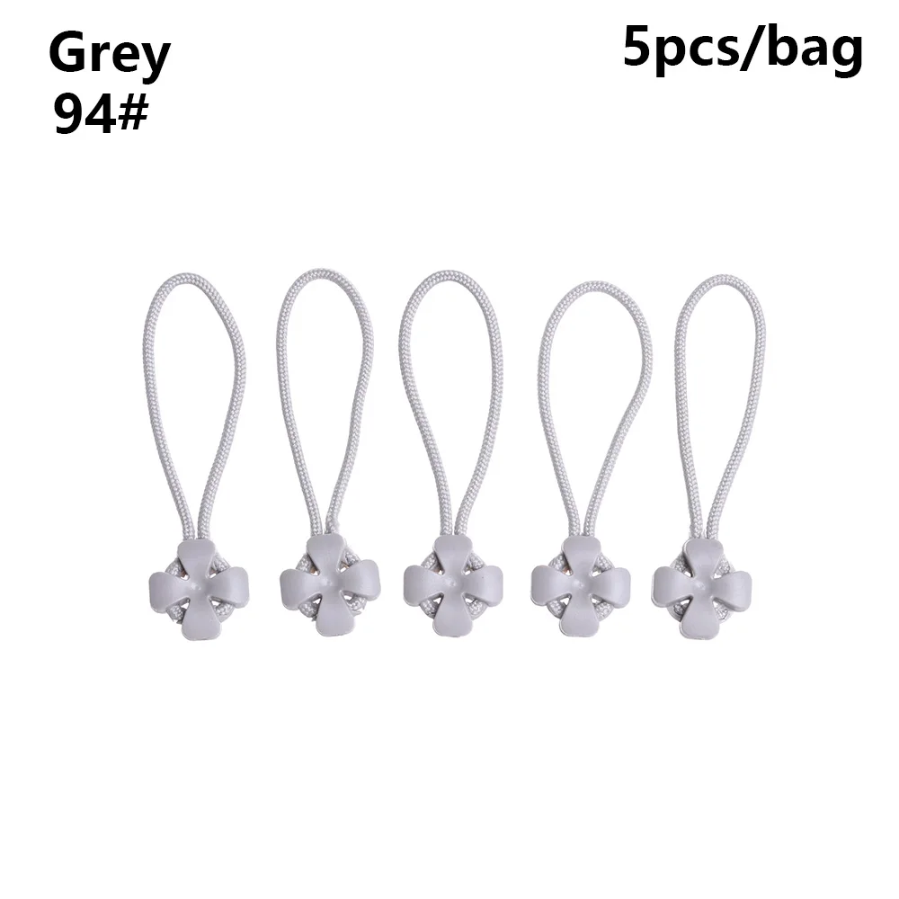 Grey 5/10 шт. застежка-молния съемник Конец подходит веревки тег фиксаж шнура застежка-молнии Tab сменный зажим сломана Пряжка дорожная сумка чемодан, одежда и аксессуары - Color: Grey