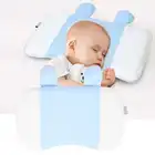 Ледяной шелк, детская подушка для сна с плоской головкой, подушка из пены с памятью, основная детская подушка для массажа новорожденных