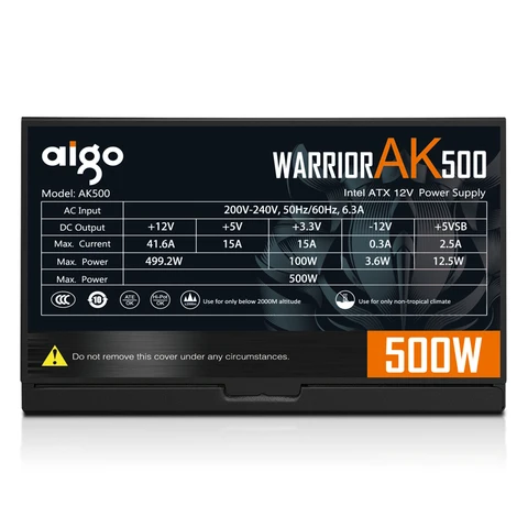 Блок питания Aigo AK 500 Вт  черный
