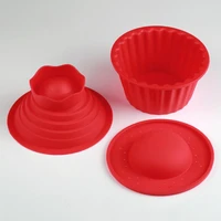 2017 household silicone giant cupcake mold3 pcs big top cupcake silicone mould heat resistant kitchen bake tools baking maker