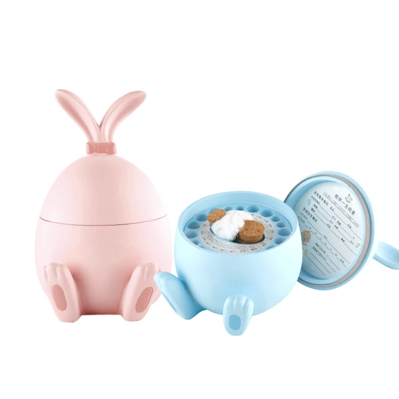 Коробочка для молочных зубов милый кролик ребенок Keepsake пояс пупка волос сувенир