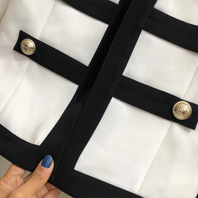 

AELESEN Fashion Autumn Winter Woolen Coat Cardigan Loose Casual Button White Coats Double Breasted Rivet Outwear Jackets