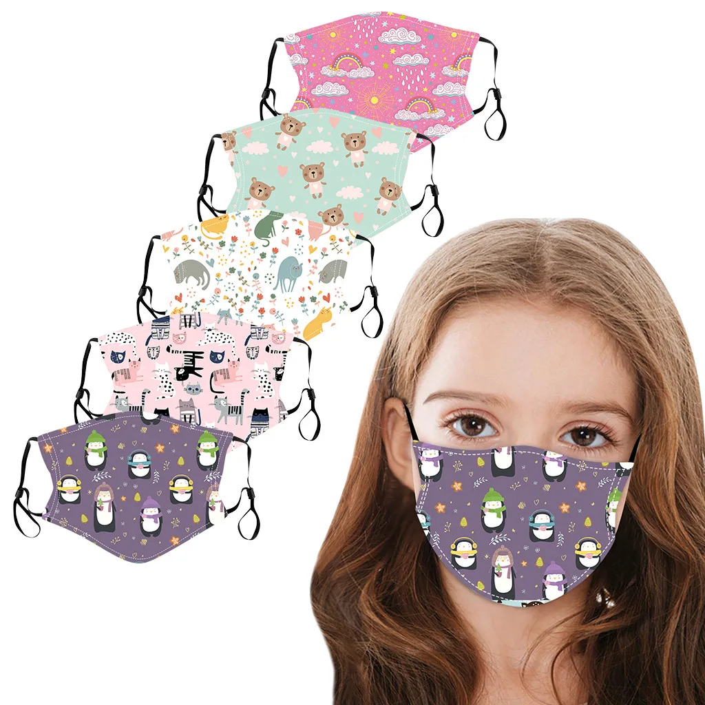 5 шт. в партии Детские воротником Детский уличный хлопковый рот маски защита для