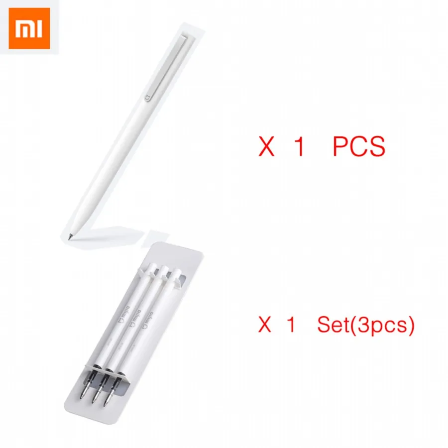 Xiaomi Mijia Sign Pen 9,5 мм ручка для подписи PREMEC гладкая швейцарская заправка MiKuni Япония чернила добавить Mijia ручка черный Заправка - Цвет: 1 Pen ad 1set refill