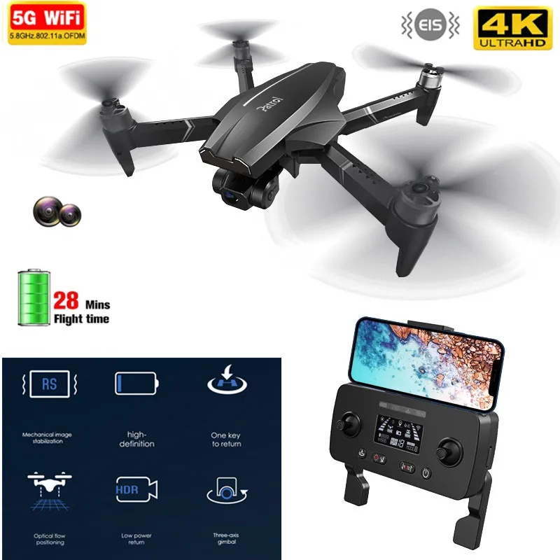 

New RC Drones Toys GPS Quadcopter Profesional 4K HD Camera 3-Axis Anti-Shake Gimbal WIFI FPV RC Drones Distance 3000m RTF