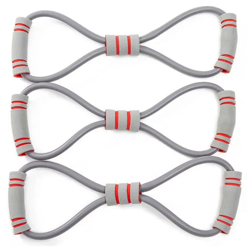 

TPE 8 Word Chest Expander Yoga Pilates Elastic Puller Band Muscle Training Tube Tension Rope Portable Fitness Workout Equipment