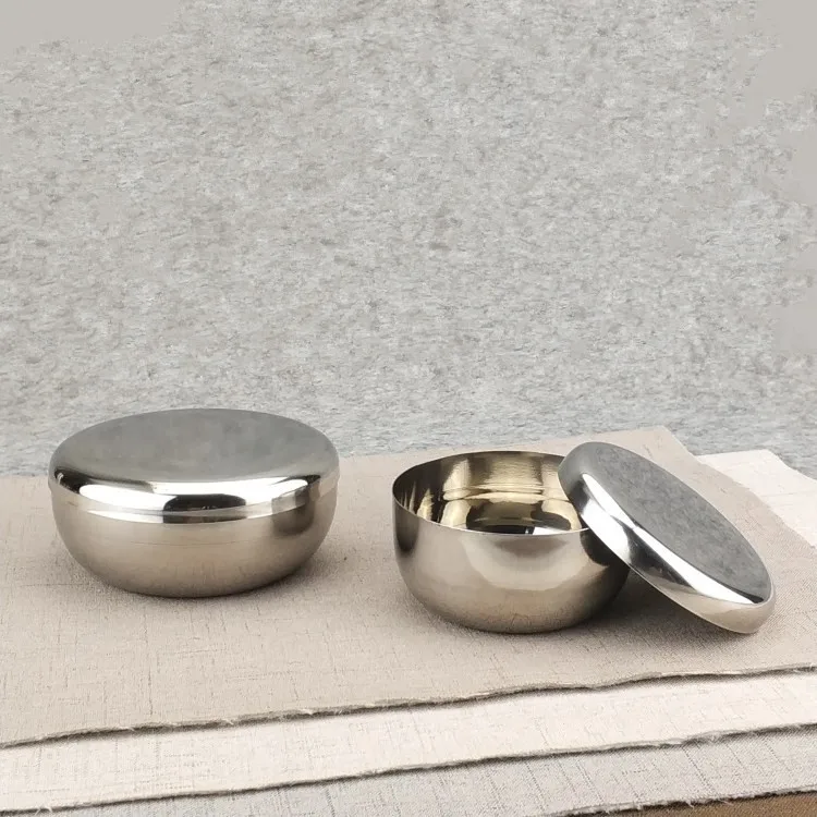 Креативная Корейская миска для риса из нержавеющей стали с крышкой каши и супа