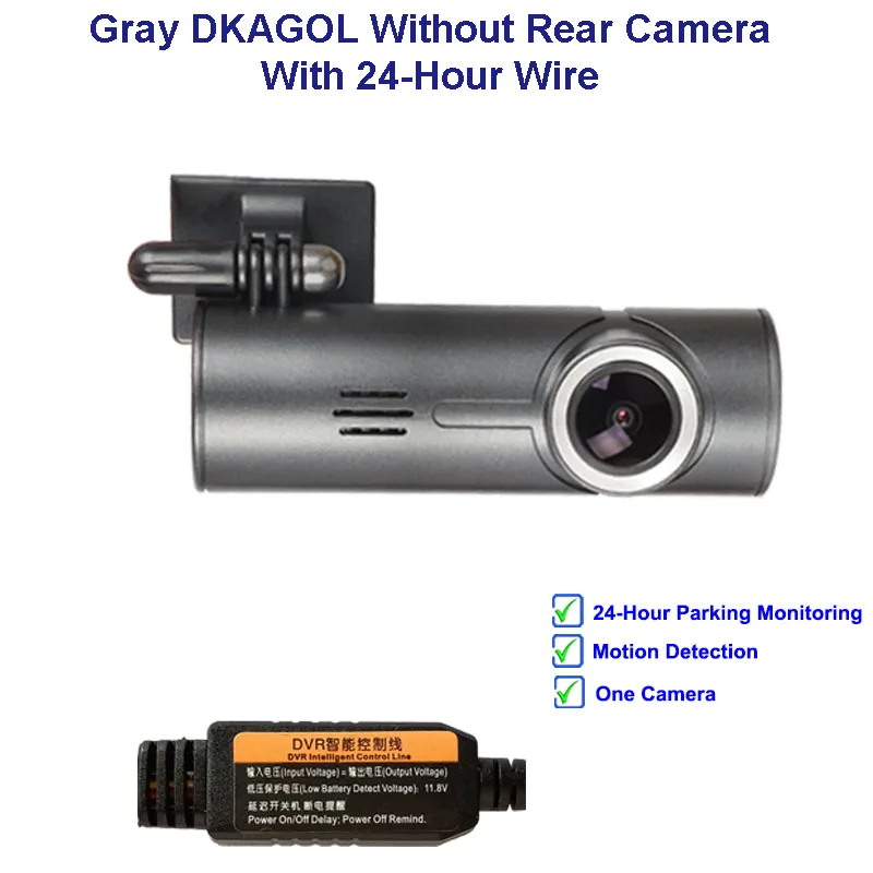 Gray One Cam Line Jabriel Скрытая HD 1080P Автомобильный видеорегистратор 24 часа видео рекордер камера заднего вида для kia rio 3 4 Ceed Sportage Cerato SORENTO picanto - Название цвета: Gray One Cam Line
