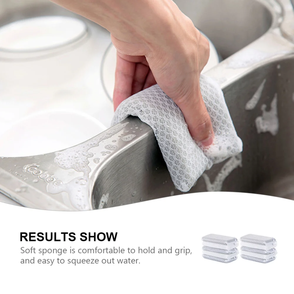 

10Pcs Sponge Scouring Pads Cleaning Pad Reusable Kitchen Dish Washing Sponge