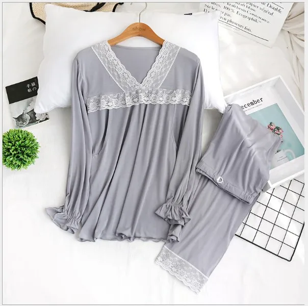 2 шт. Женская Хлопковая пижама с длинным рукавом и шорты | Мать ребенок