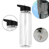 700ml sports water bottle gym travel clear bpa free leakproof drinking bottles with flip straw transparent for outdoor sports