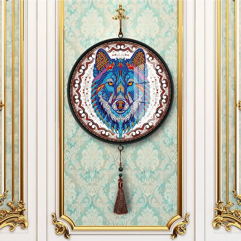 

Wolf Style Mural Tessles Diamond Painting With Cartoon Box Diamond Embroidery Fashion Pattern Home DIY Decoration