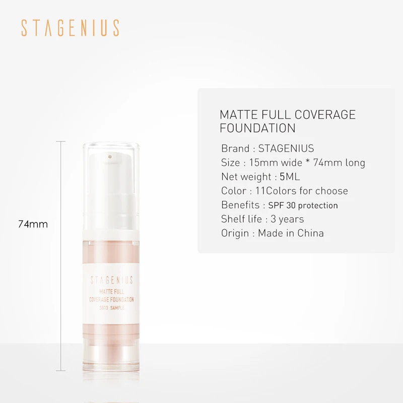 Новое поступление STAGENIUS основа полное покрытие SPF 30 Защита водостойкая