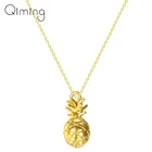 Маленькое ожерелье с минималистичными ананасами для девочек, женские золотые ювелирные аксессуары, летнее ожерелье в богемном стиле с фруктами, подарок