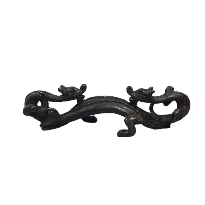 Китайская старинная медная коллекция черный держатель для ручки из чистой меди -