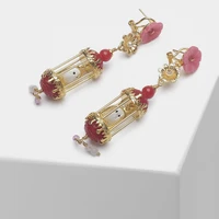 amorita boutique birdcage flower design brilliant sweet drop earrings