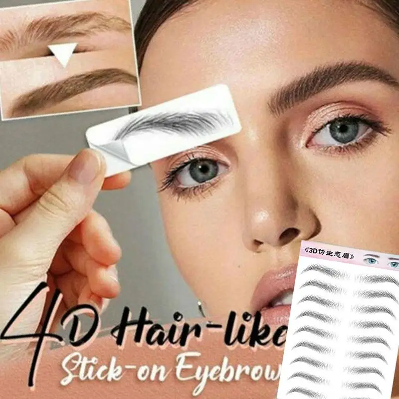 9 пар 6D Ложные брови Водонепроницаемый длительный Уход за волосами как