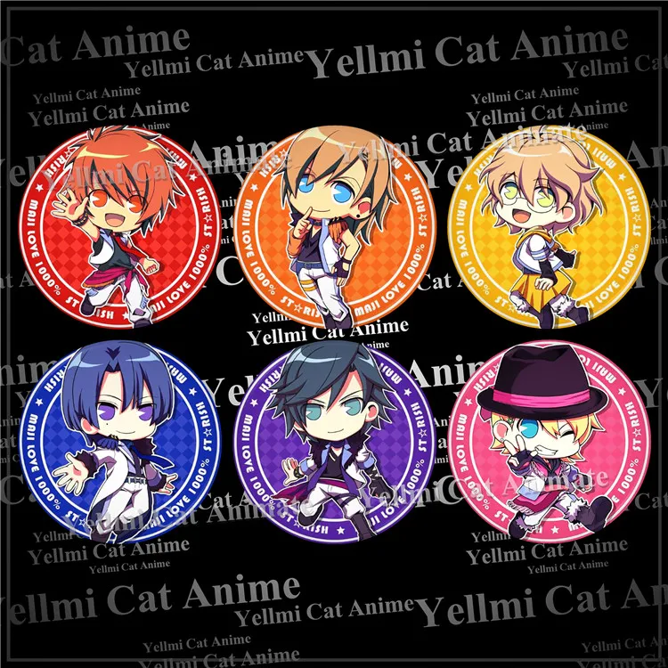 1pc 58mm Game Uta No Prince Sama Brooches Backpack Kurusu Brooches Iron Pin Jewelry Badge