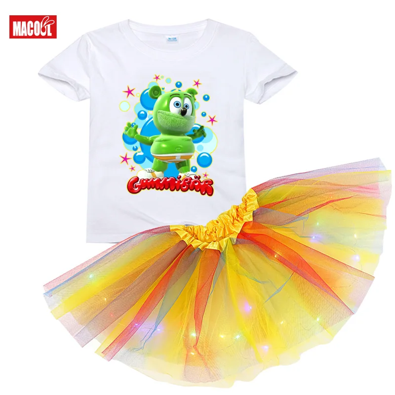 Rainbow Tutu Dress for Girls Clothing Set Summer Birthday Outfit Girls Toddler Baby Skirt Set Party Princess Summer Clothes Kids