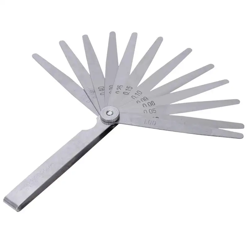0.02mm to 1.00mm Thickness Gap Metric 17 Blade Filler Feeler Gauge Measure Laser Tool | Инструменты