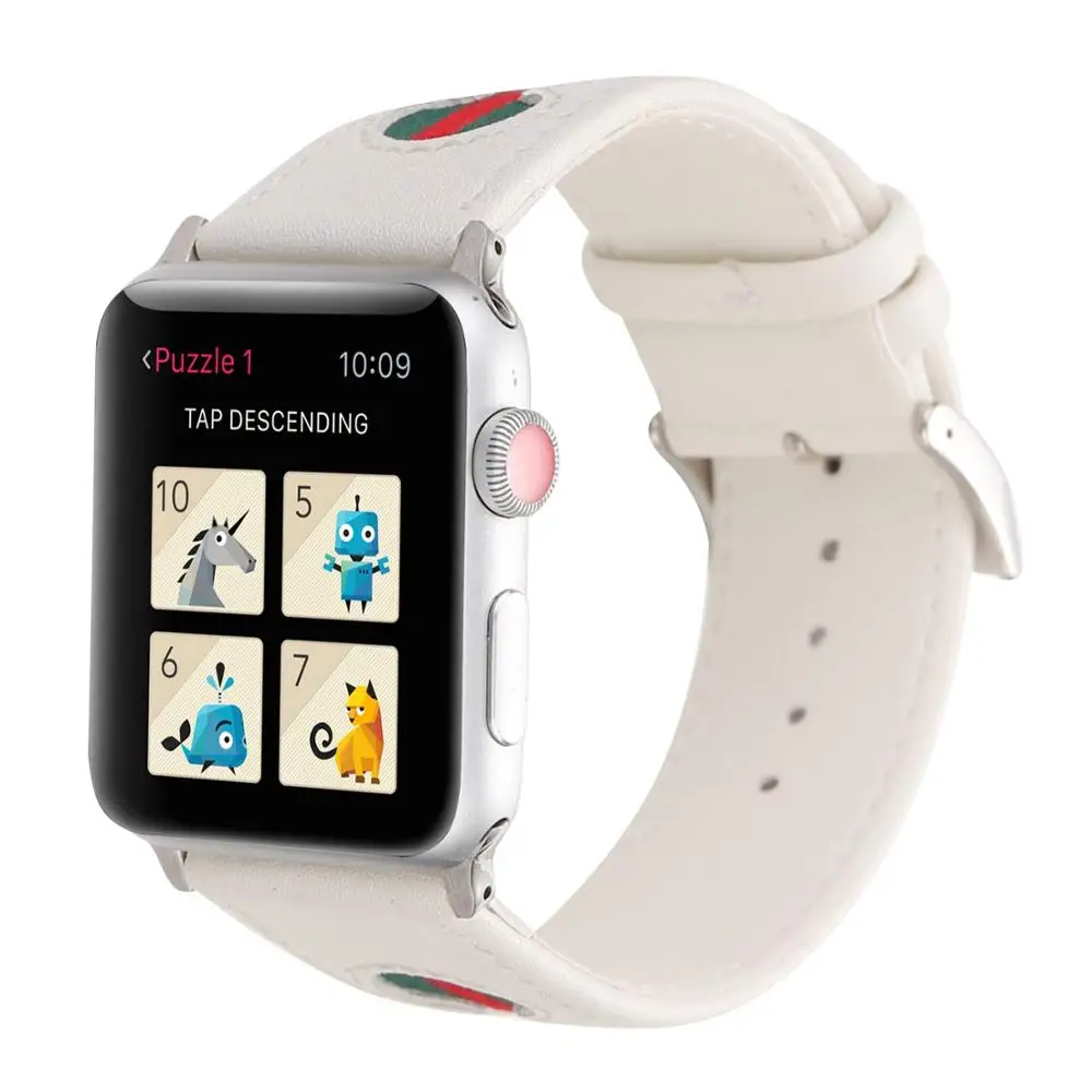 RedGreenWhite(2) Браслеты-манжеты для Apple Watch 38 мм 42 мм 40 мм 44 мм Iwatch серии 5 4 3 2 1, кожаный браслет для мужчин и женщин - Цвет ремешка: RedGreenWhite(2)