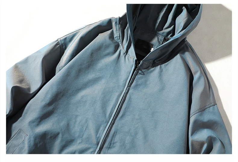 Куртка мужская в стиле хип-хоп меняющая цвет с капюшоном осень Мужское пальто |