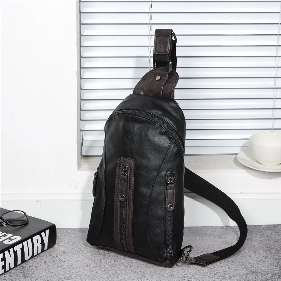 Мужская нагрудная сумка высокое качество Повседневная модная трендовая на плечо