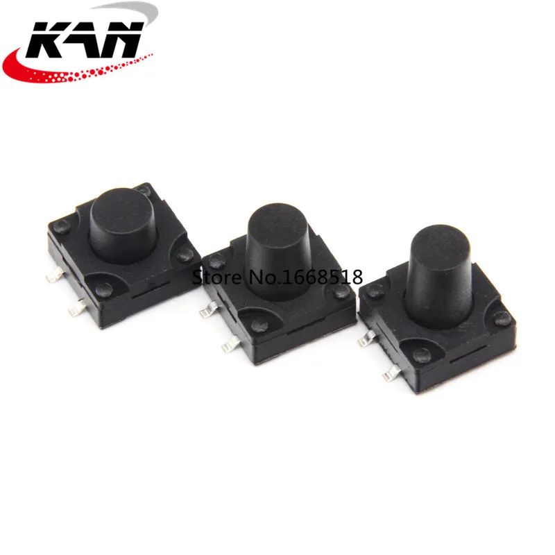 

10 шт. водонепроницаемый кнопочный переключатель 12*12*6/7/8/9/10/12 мм пылезащитный тактовый переключатель SMD 4P кнопка