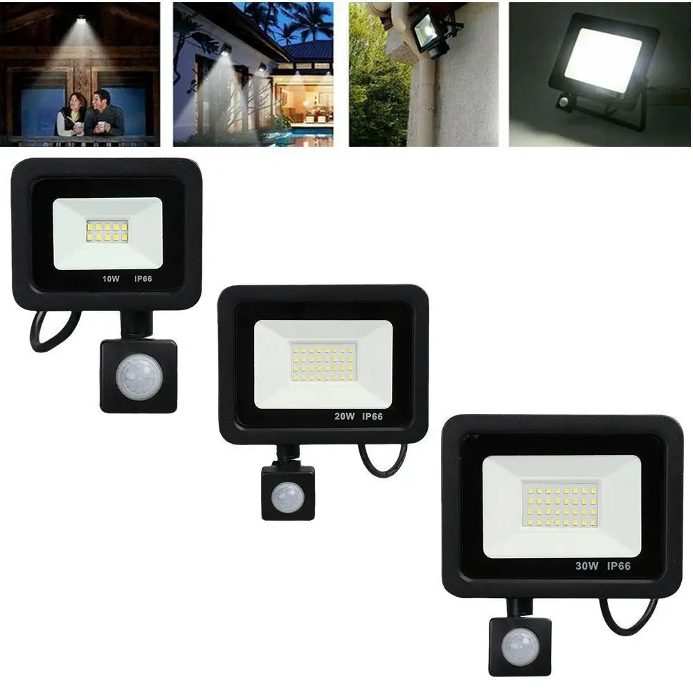 

Датчик человеческого тела, прожектор, уличный водонепроницаемый 10wled датчик освещения, прожсветильник, освещение для гаража, Рождественско...