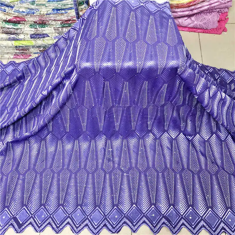 Оптовая продажа последняя вышивка с вырезами Африканская Хлопковая ткань