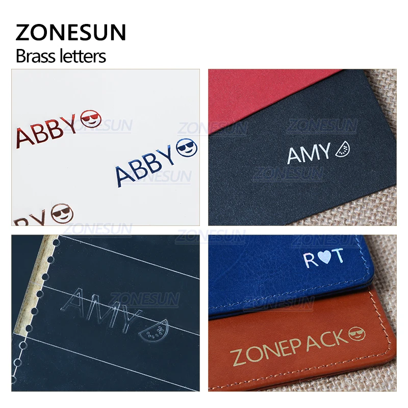 ZONESUN 184 Φ набор латунных алфавитных букв для фотографий с цифрами и символом 10 см T