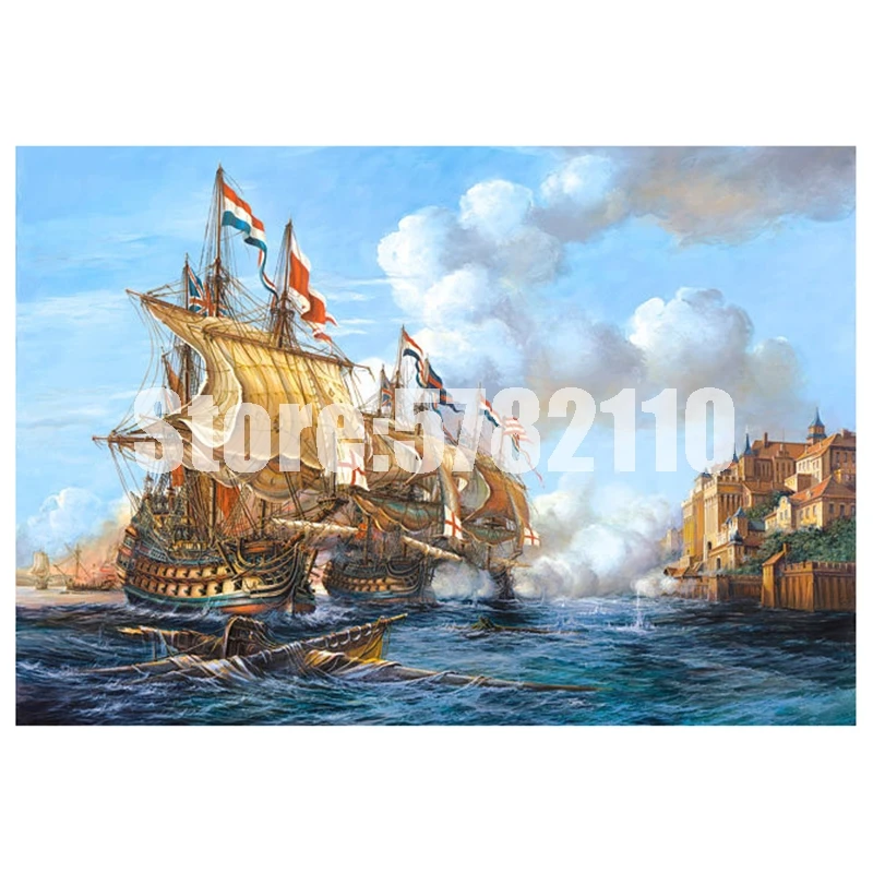 Алмазная мозаика &quotсделай сам&quot алмазная живопись битва за Порто Белло 1739