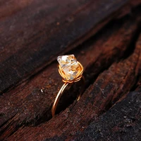 diy vintage natural crystal stone original winding wizard magic opening ring resizable rings for women wholesale