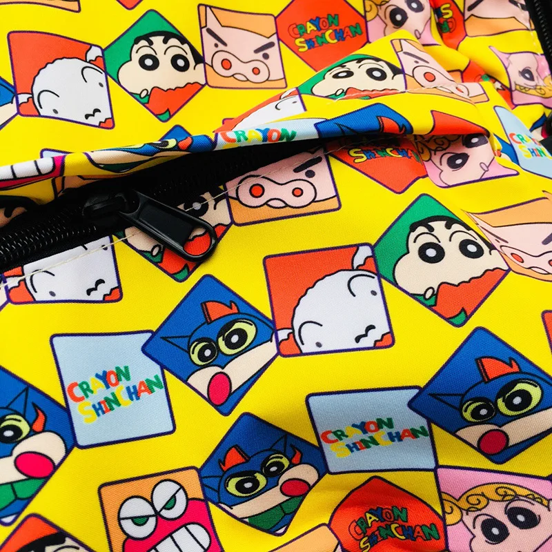 350g Cute Crayon Shin-chan Cartoon Canvas Backpack Travel Plush Kitty Bag