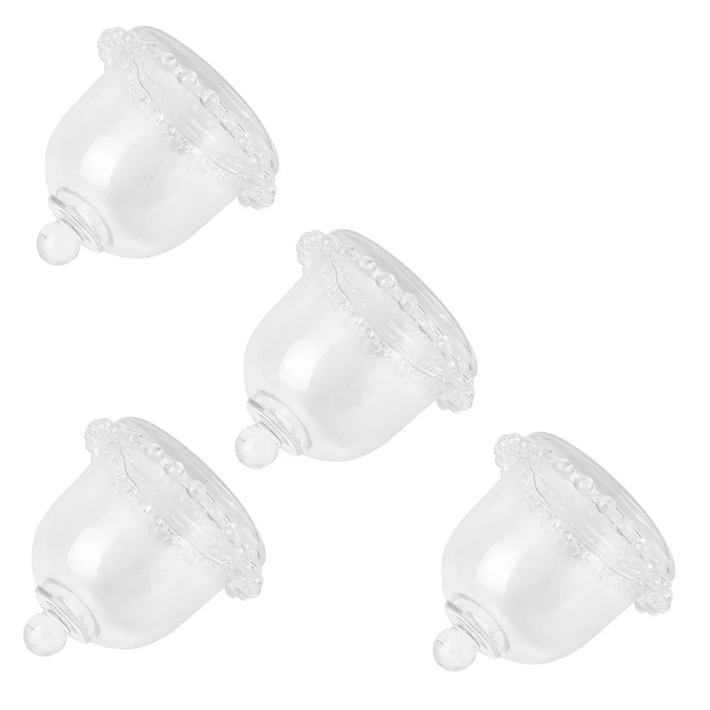 4pcs Dust-proof Food Covers Transparent Cake Covers Food Display Covers