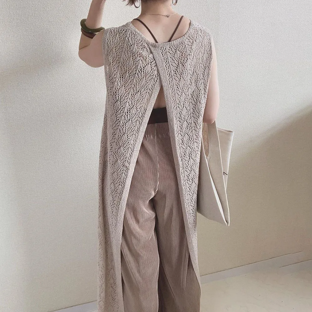 Женское летнее платье без рукавов длинные платья с открытой спиной и разрезом