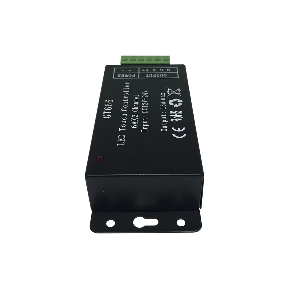 GT666 DC12 24V 6Ax3Channel RBG сенсорный светодиодный контроллер для RGB ленты 5050|Контролеры RGB|