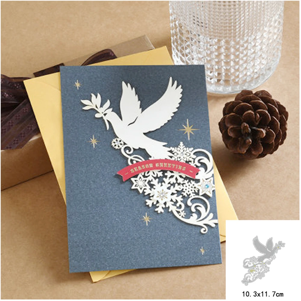 Peace Bird рождественские металлические Вырубные штампы для скрапбукинга рукоделия